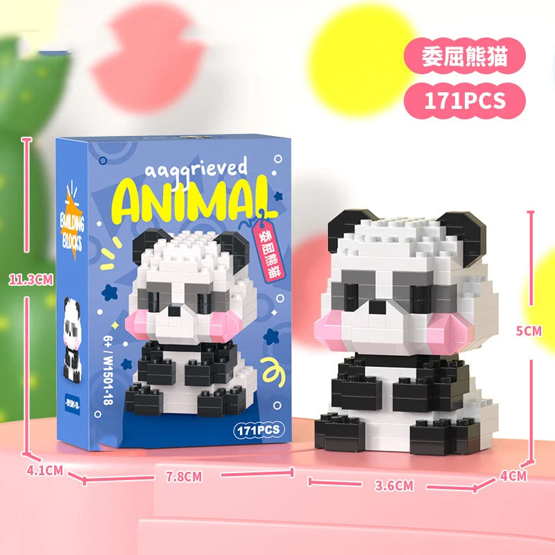 Micro Building Blocks - Creative Animal Brick Set | DIY Mini Construction Toys Kit