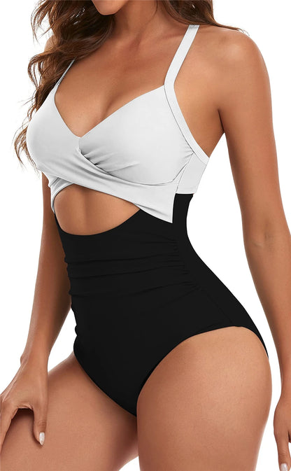 Strappy Hollow Out Swimwear Women 2026 Push Up Swimsuit Female One Piece Swimming Monokini Lady Padded Beachwear Bodysuit Summer