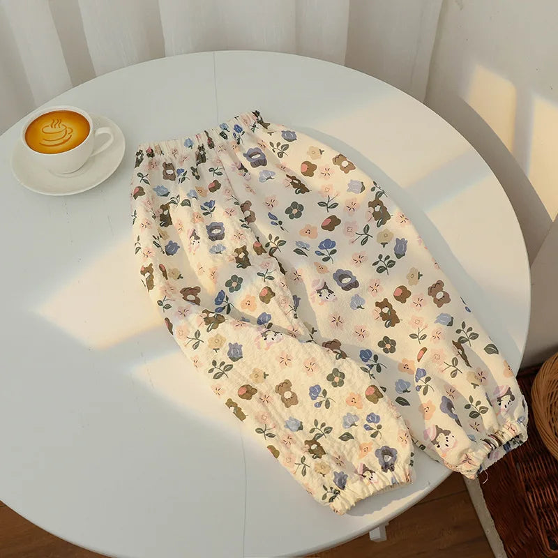Summer Children's Anti-Mosquito Pants Thin Section of Small and Medium-Sized Children Hundred Nine Pants Boys and Girls Pants
