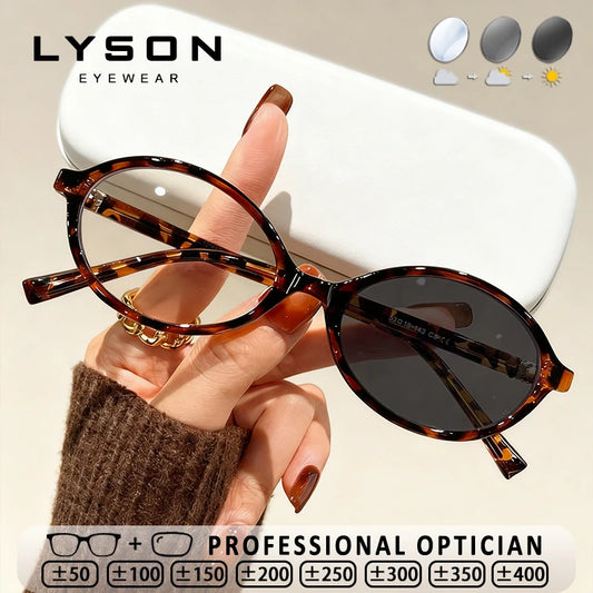 Oval Reading Glasses - Classic Oval Frames With Photochromic Lenses For Women Small Frames