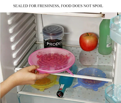 Silicone Stretch Lids – Reusable Airtight Food Covers (Set)
