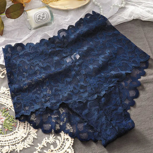 Women's underwear Ice silk high waist belly lift lace pure cotton antibacterial crotch little girls shorts summer thin