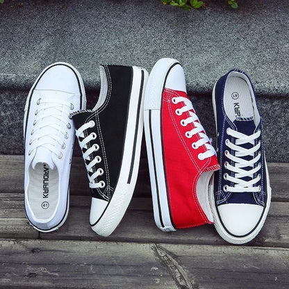 Men Canvas Shoes Student Board Shoes Fashion Fashion Shoes Soft Wear Wear Casual Sports Shoes Lace Design Fashion Low Cut Shoes