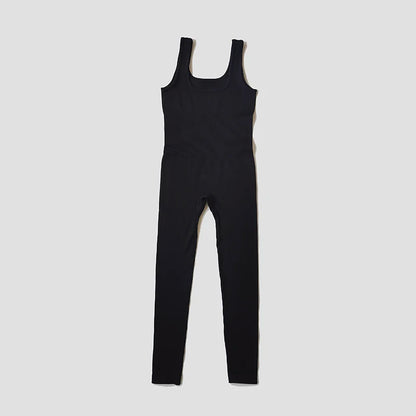 Women's Seamless Yoga Set | Ribbed One Piece Fitness Jumpsuit - High Waist Workout