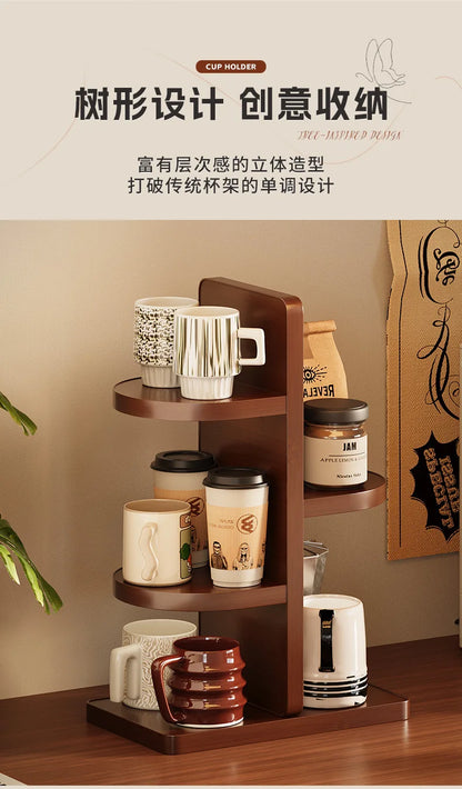 Multifunctional Desktop Multi-layer Cup Holder Office Simple Small Flower Stand Kitchen Countertop Rack Seasoning Storage Rack