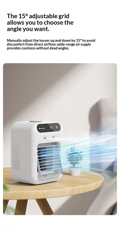 Portable Dormitory Spray Cooler with Humidification, Electric Fan, Desktop Mobile Air Cooler for Small Household Air Conditioner