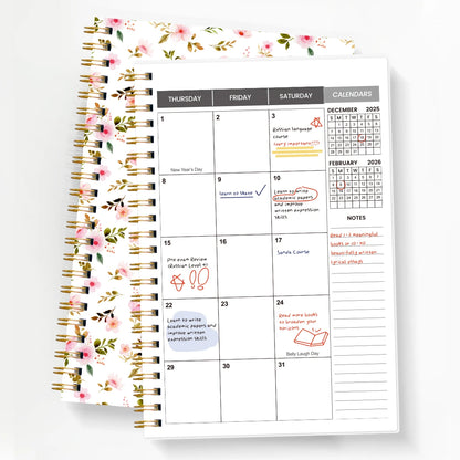 2026-2027 A5 Weekly & Monthly Planner – Jan 2026 to Dec 2027 Spiral Organizer with Calendar & Notes, School & Office Supplies