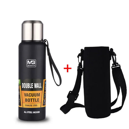 Portable Stainless Steel Thermos Large Capacity Vacuum Flask Insulated Tumbler with Rope Thermo Bottle 500/700/1000/1500ml