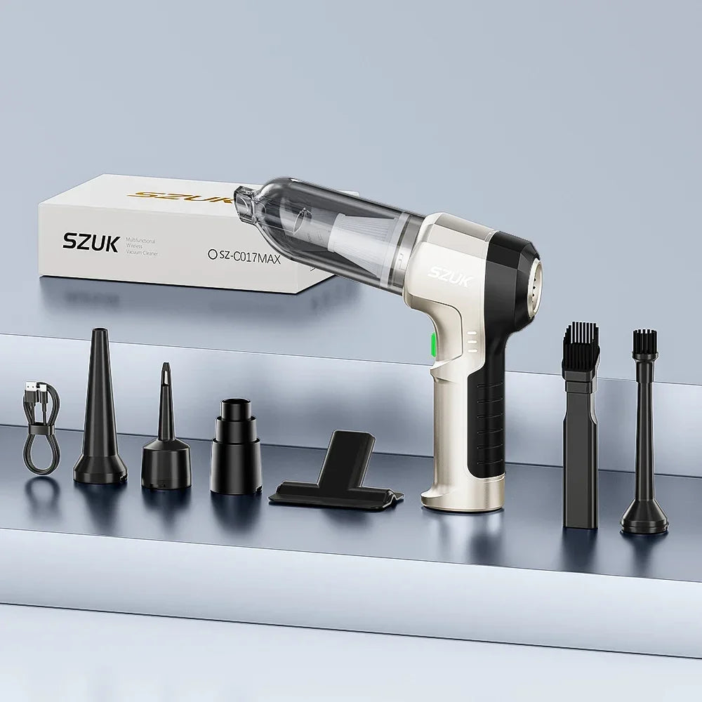 Wireless Car Vacuum - Portable Handheld Cleaner With Strong Suction & HEPA Filter