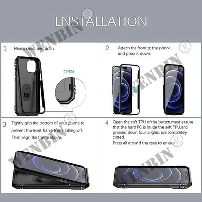 Case For Samsung S26 S25 S24 S23 Ultra Plus S25 FE A56 A36 Heavy Duty with Camera 360 Degree Rotate Kickstand Shockproof Cover