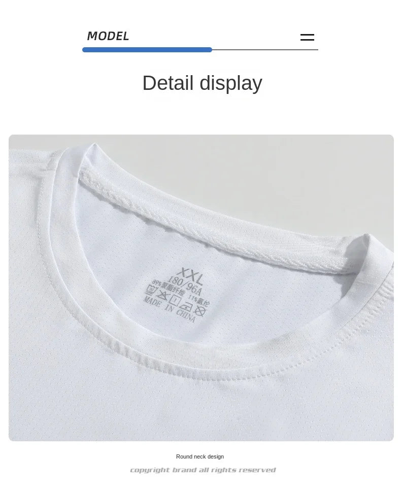 Men's Running T-Shirt – Reflective Quick-Dry Ice-Silk Sports Tee