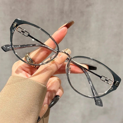 Women's Reading Glasses - Anti Blue Light, Retro Frames, Ultra Light, Clear Lens