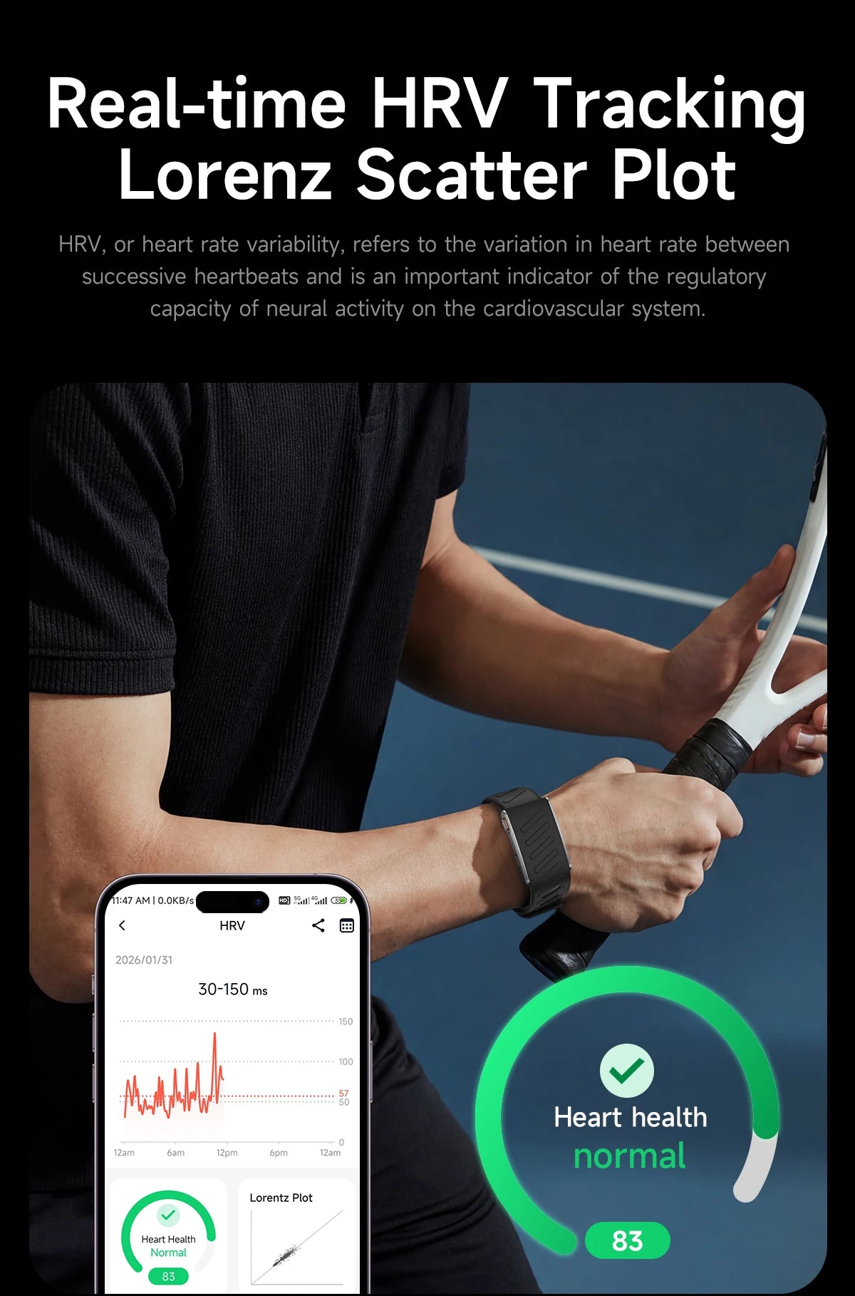 2026 New Screenless Fitness Tracker Health Smart Band ECG+PPG Uric Acid Blood Oxygen Body analysis Smart Bracelet For Men Women