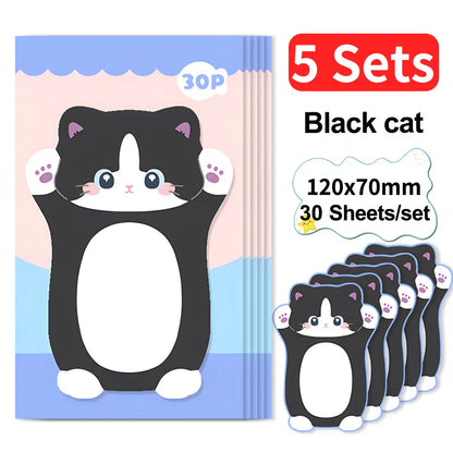 Aesthetic Cat Sticky Notes - Cute Kawaii Memo Pad for Daily Planning
