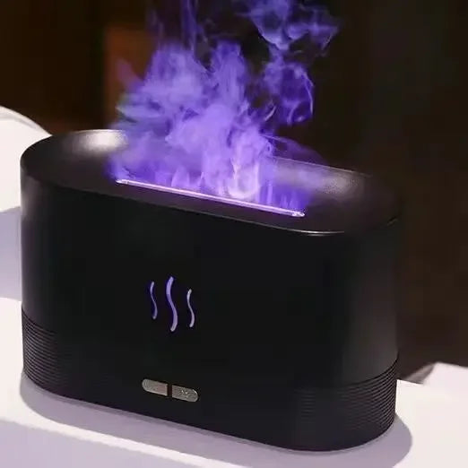 LED Ultrasonic Humidifier with Colorful Flame and Essential Oil Diffuser - ZOOMNSTORE