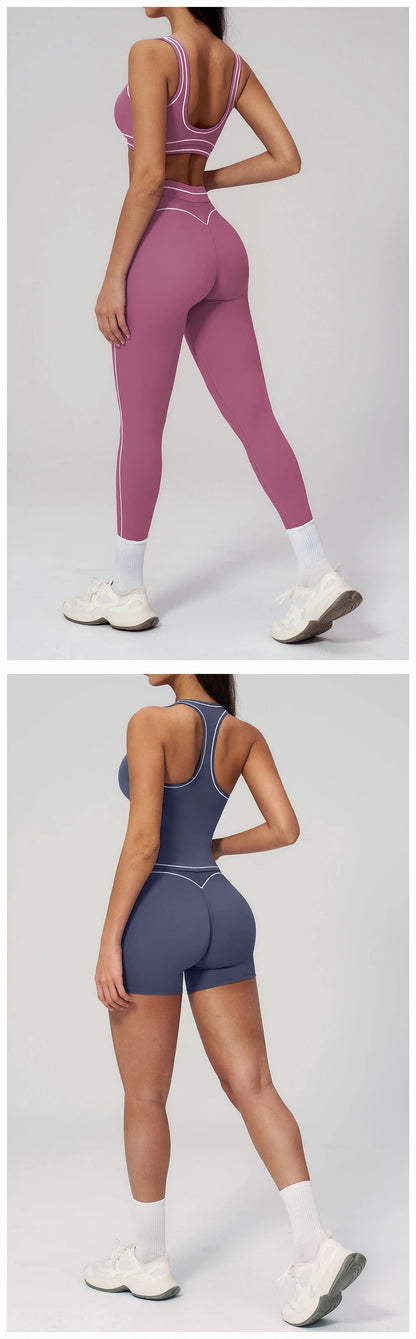 Yoga Suit 2PCS Women Tracksuits Sports Outfits Gym Clothes Running Sports Bra Suits Female Workout Yoga Clothes Athletic Wear