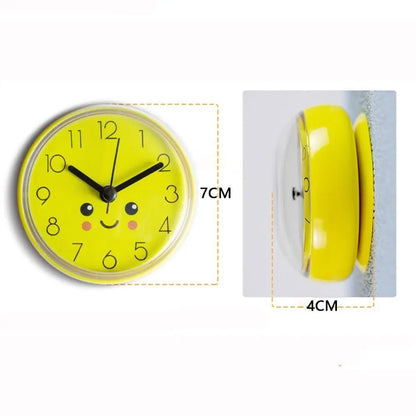 Mini Waterproof Wall Clock - Anti-Fog Quartz Clock for Bathroom and Kitchen