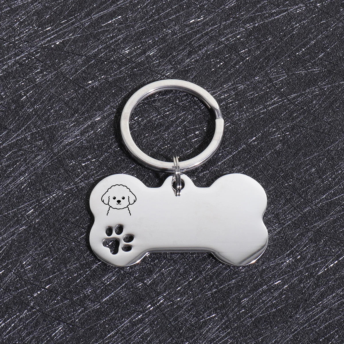 Custom Text Dog Tags Personalized Name Dog Cat ID Tag Bone Shaped Pendant Laser Engraving Address Number Customized Pets ID Tag