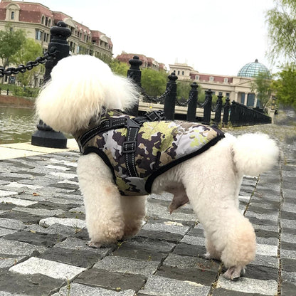 Winter Dog Clothes with Harness Waterproof Warm Pet Dog Cotton Jacket for Small Large Dogs Puppy Clothing French-Bulldog Coat