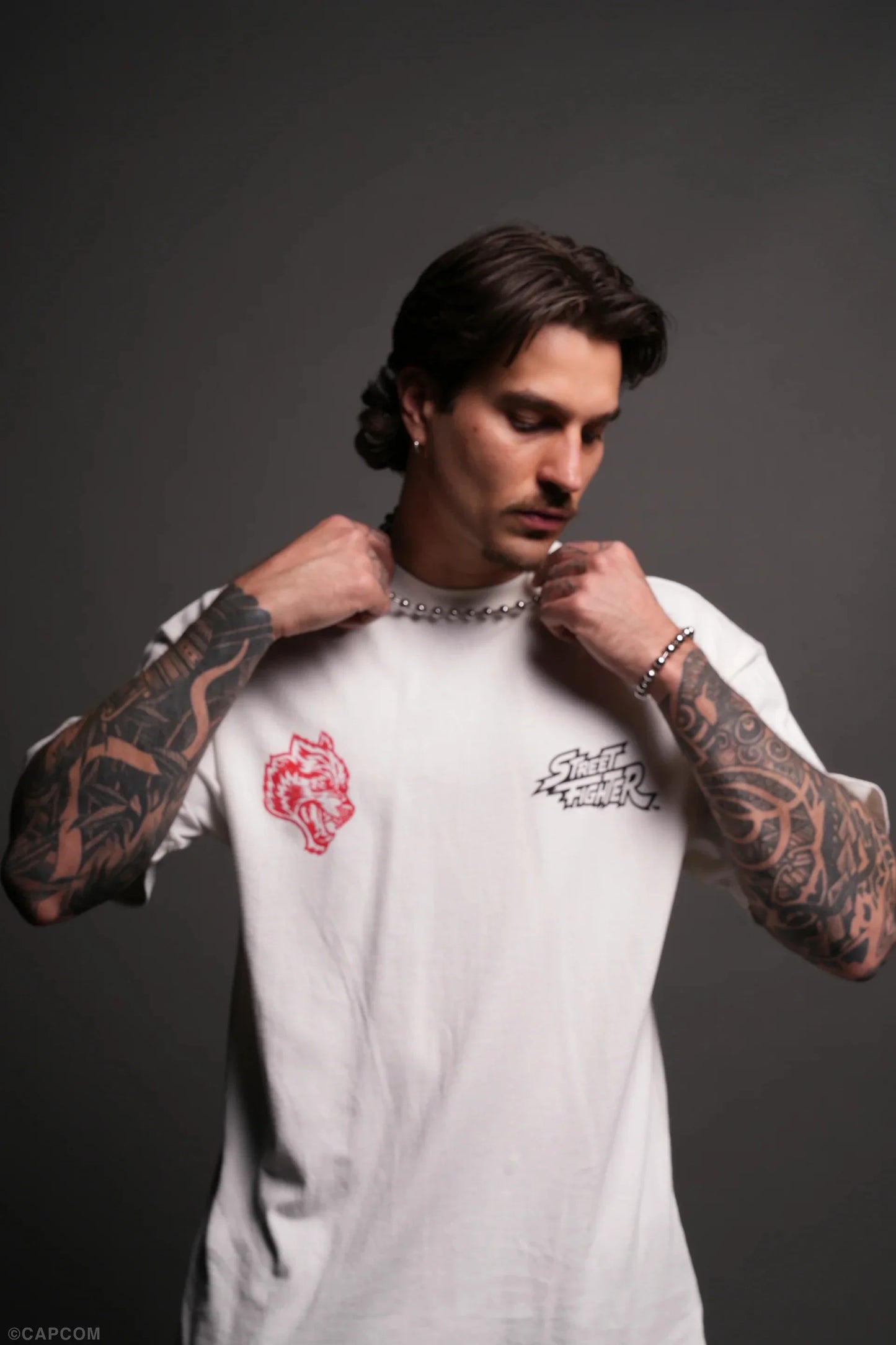WOLVES CLUB STABILITY "PREMIUM" OVERSIZED TEE IN BLACK Summer Men's and Women's T-shirt Fashion Loose Printed Tops