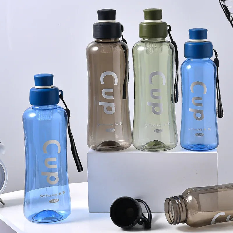 1500ML Water Bottle Motivational Sport Water Bottle Leakproof Bottles Drinking Outdoor Travel Gym Fitness Jugs for Bottle