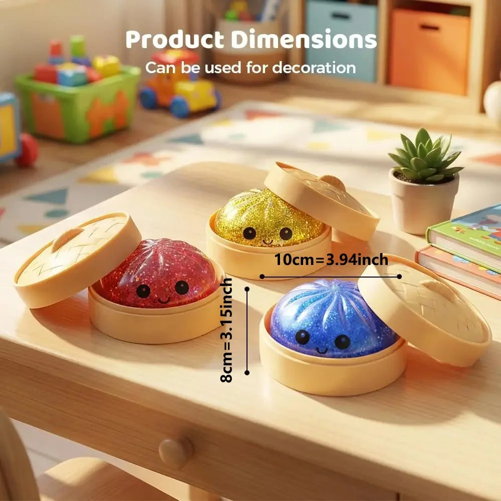 New Glitter Dumpling Pressure Ball Slow Rebound Soft Pinch Decompression Office Home Decorat Children Adults Birthday Gifts