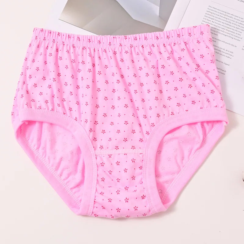 3pcs Pure Cotton Women Panties Large Size High Waist Underwear Briefs Mother Breathable Comfort Panty Plus Size Female Lingeries
