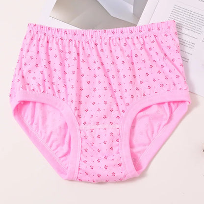 3pcs Pure Cotton Women Panties Large Size High Waist Underwear Briefs Mother Breathable Comfort Panty Plus Size Female Lingeries