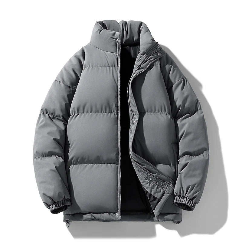 8XL Puffer Jacket Men Thick Warm Parka Plus Size Quilted Jacket Solid Outwear Coats Loose Cotton-padded Men's Clothing Top