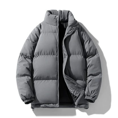 8XL Puffer Jacket Men Thick Warm Parka Plus Size Quilted Jacket Solid Outwear Coats Loose Cotton-padded Men's Clothing Top