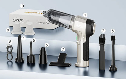 Wireless Car Vacuum - Portable Handheld Cleaner With Strong Suction & HEPA Filter