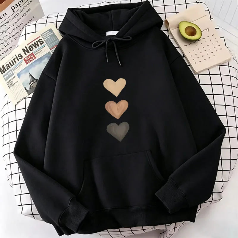 Casual Love Heart Print Hoodies Spring Autumn Winter Casual Hoodies Sweatshirts Men Women Graphic Hoodie Sweatshirt