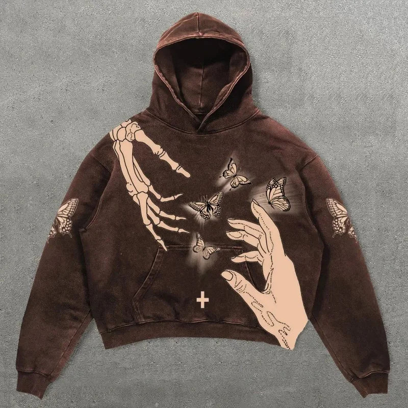 Cotton New Rock Men's Hooded Sweatshirt Spring Autumn With Pockets No Brand Simple Male Hoodie Welcome Deal In Funny Luxury Tops