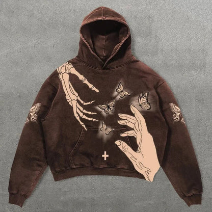 Cotton New Rock Men's Hooded Sweatshirt Spring Autumn With Pockets No Brand Simple Male Hoodie Welcome Deal In Funny Luxury Tops