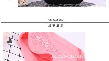 Plus Size Women's Lace Cotton Briefs 5XL 6XL Sexy Comfortable Panties for Full Figure Mature Ladies Soft Breathable Underwear