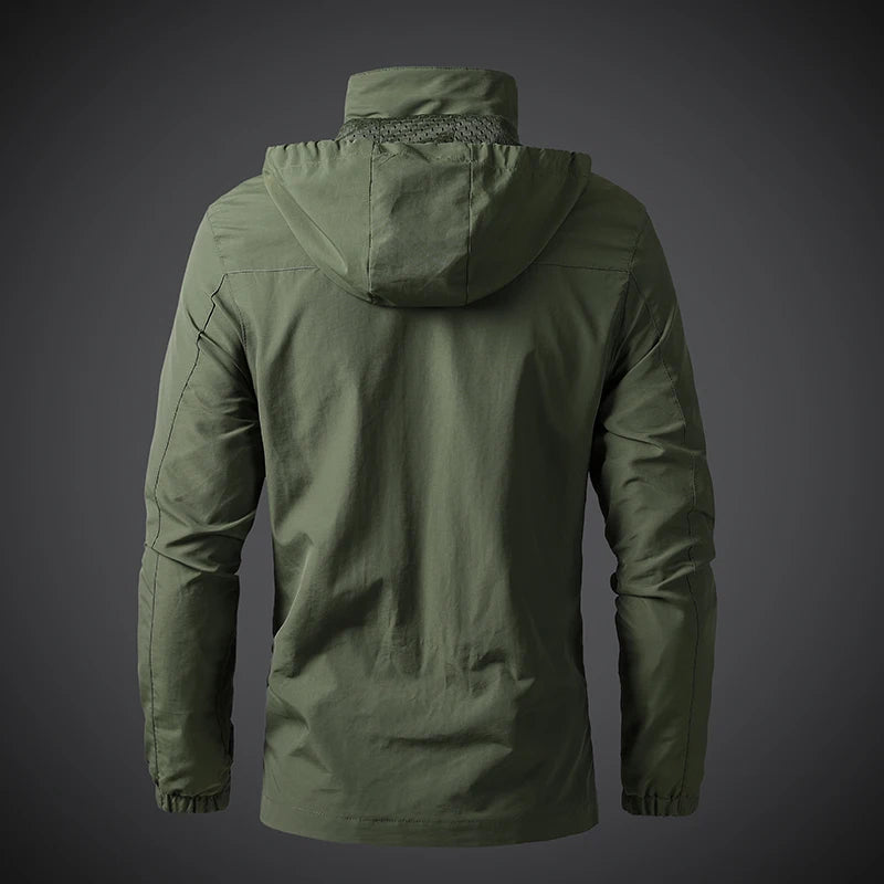 Men's Windproof Jacket – Breathable Cycling Jacket With Hooded Collar | Outdoor Gear