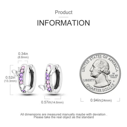 MISEFF Real 925 Sterling Silver Earring Gradual Change Green Blue Colored Zircon Hoop Earrings Engagement Wedding Jewelry Gifts