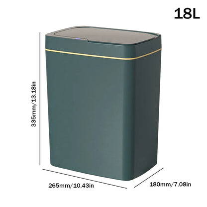 Smart Sensor Touchless Trash Can - Waterproof Electric Garbage Bin for Kitchen  Bathroom