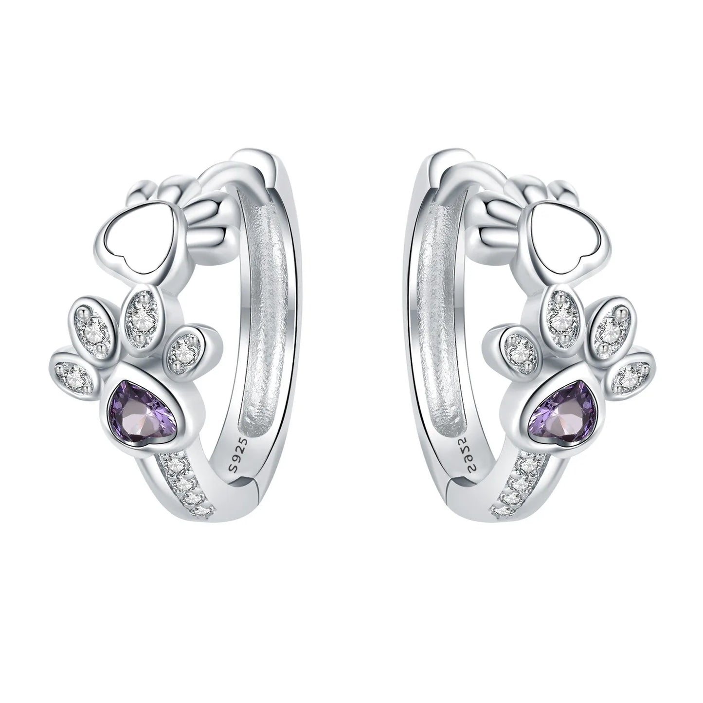 PANPOKI Original 925 Sterling Silver Blue Green Chameleon Earrings Women Hoop Earring Anniversary Jewelry Trendy Gifts