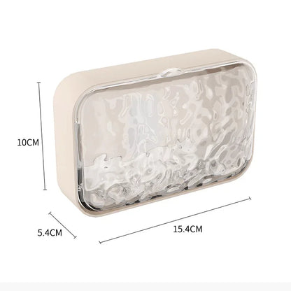 Bathroom Soap Holder Free-Punching Wall Mounted Soap Sponge Holder Organizer Double Drainage Soap Dish Bathroom Accessories