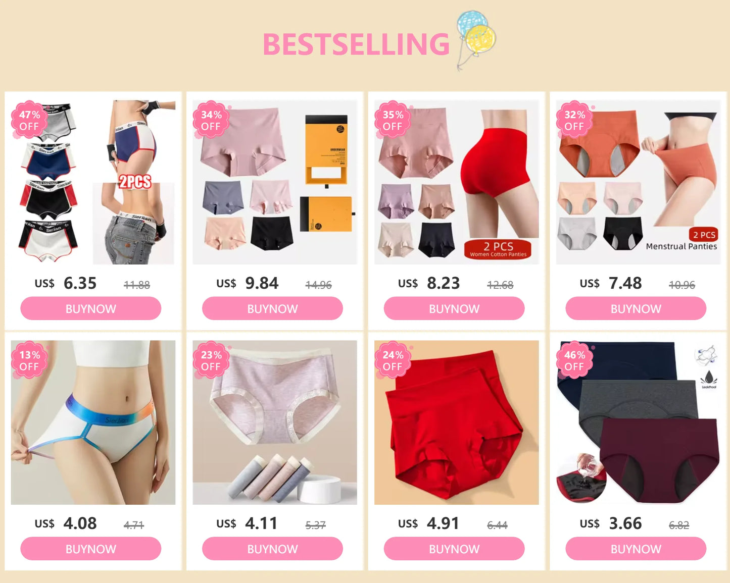 2pcs Women Cotton Panties High-Rise Plus Size M-4XL Female Underwear Boxers Shorts Comfort Underpants Sexy Intimates Lingerie