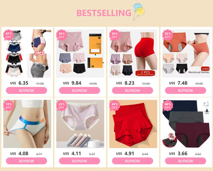 2pcs Women Cotton Panties High-Rise Plus Size M-4XL Female Underwear Boxers Shorts Comfort Underpants Sexy Intimates Lingerie