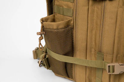Tactical Backpack - 2545L Outdoor Rucksack with Dual Cup Holder for School Gym and Camping