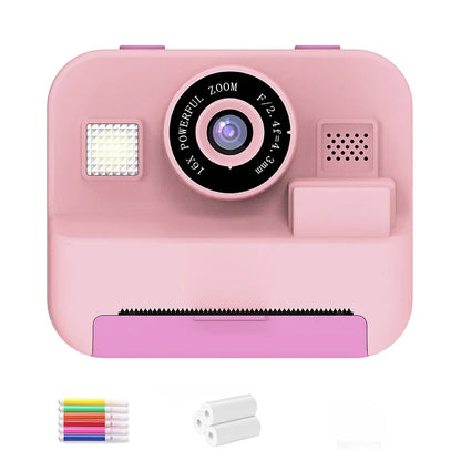 Kids Instant Print Camera - 48MP Digital Educational Thermal Photo Printer With 32GB Card