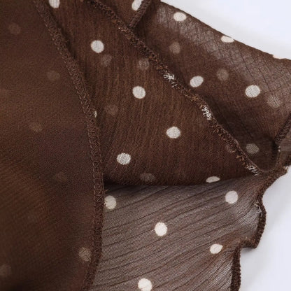 Women's New Summer Dress 2026 Fashion Neck Cascading Elegant Youth Ball Party Dresses Chic Polka-dot Mini Comfortable Dress