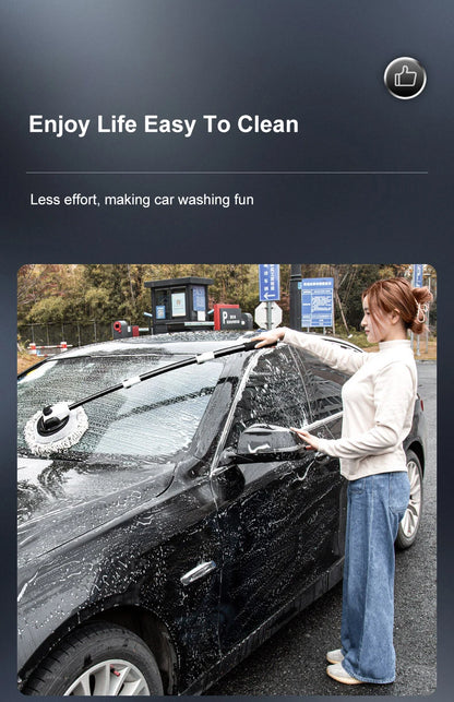 15 Bend Car Cleaning Brush - Telescoping Chenille Wash Mop