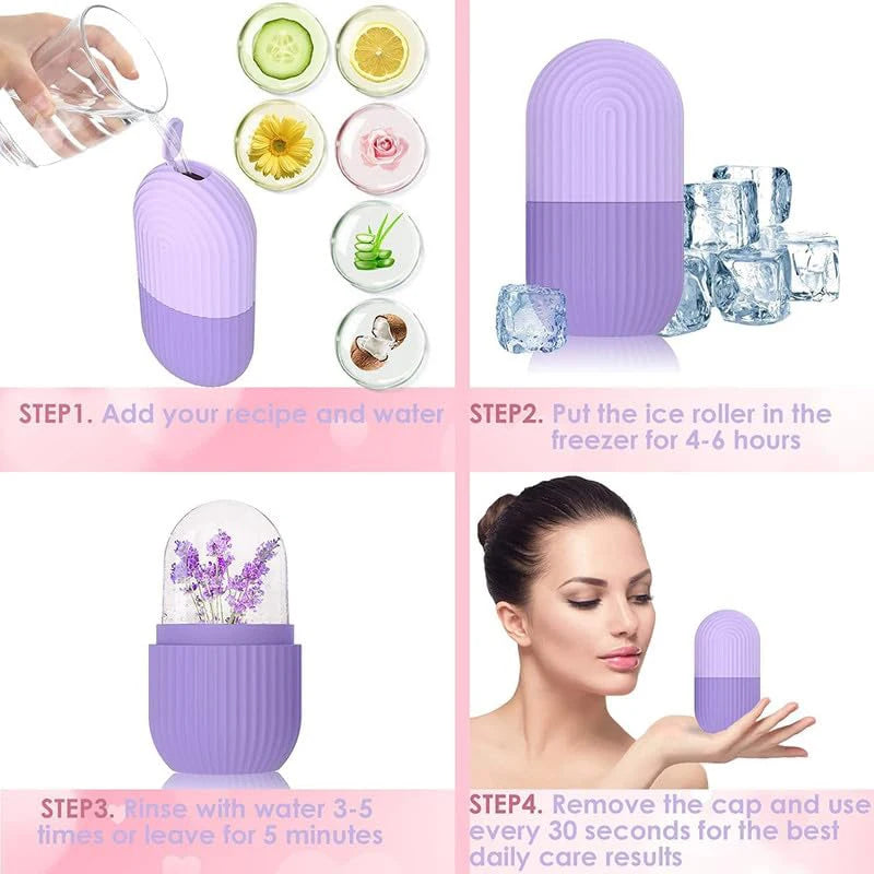 Silicone Ice Cube Trays Facial Eye Roller Ice Ball Beauty Face Lifting Massager Contouring Reduce Acne Skin Care Tool Reusable