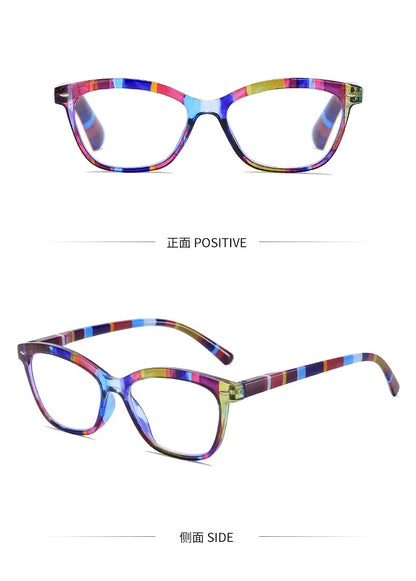 Reading Glasses Women – Lightweight Rectangle Plastic Frame With Anti-Reflective Lenses
