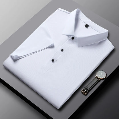 Men's Polo Shirt - Summer Quick Dry Casual Work Shirt | Plus Size Breathable Solid Color