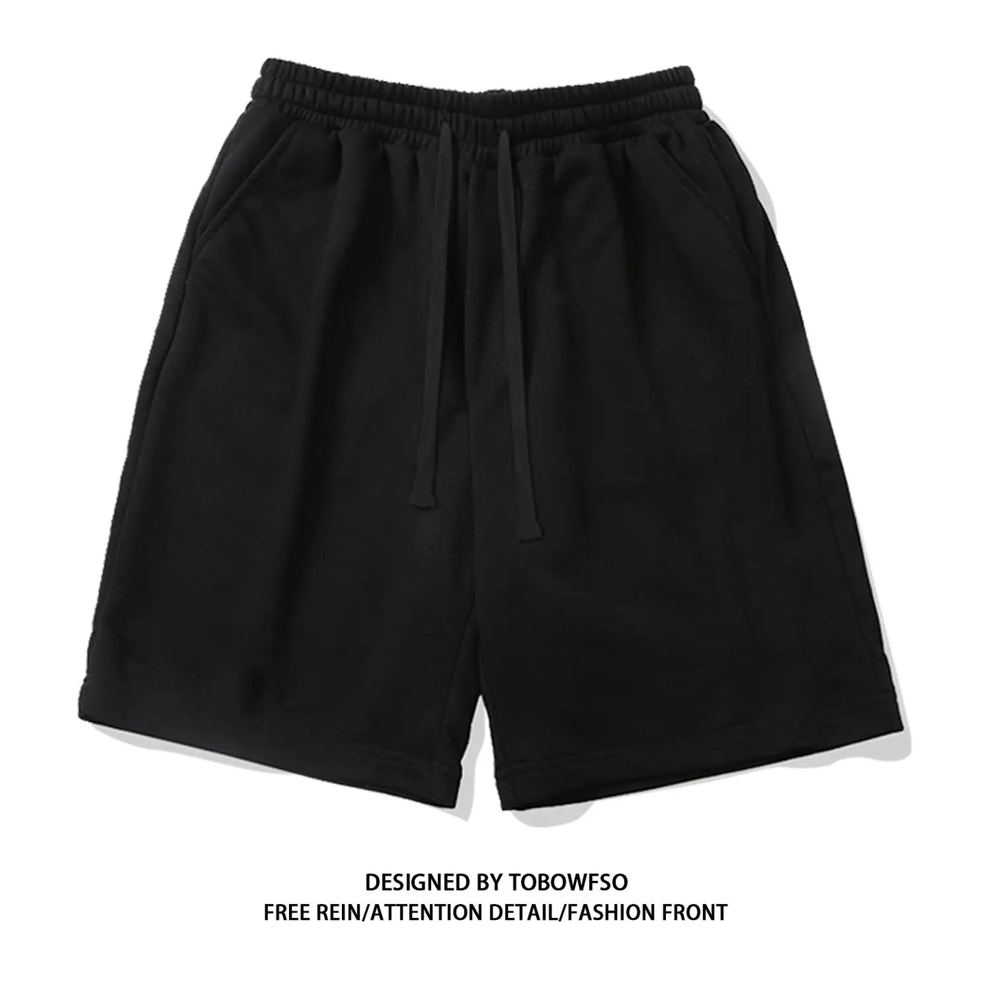 100% Cotton Simple High Street Shorts Men's and Women's Same Summer Loose Five-point Pants White Gray Sports Couple Pants